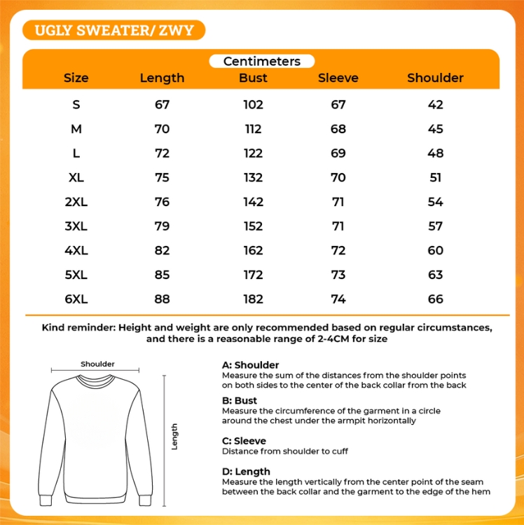 3D UGLY SWEATER - Hanako Kun Store